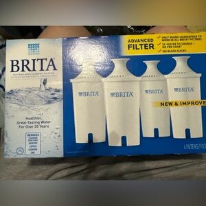 New Brita Pitcher Replacement Filters 4 Pack Reduces Chlorine Mercury Copper